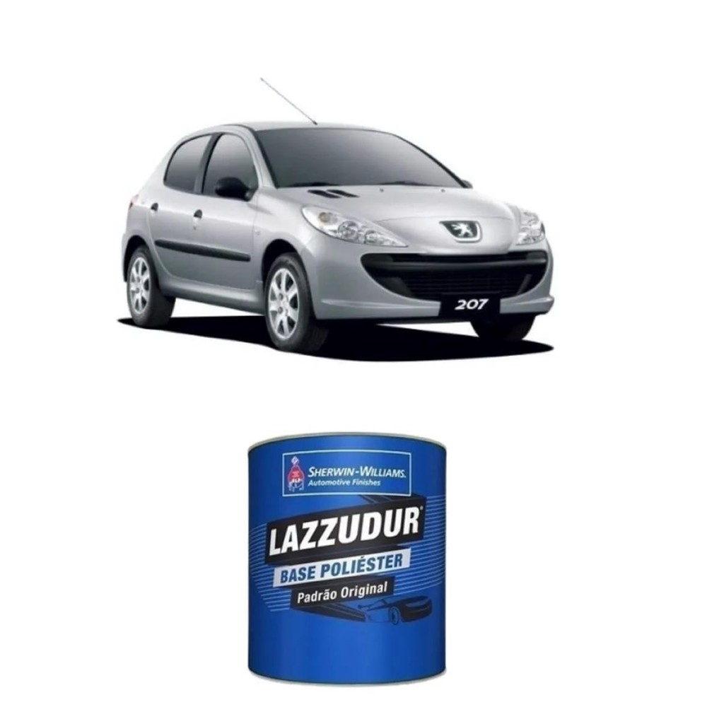 TINTA POLIESTER GRIS ALUMINIUM 03 PEUGEOT (EZR) 900ML LAZZUDUR em Oferta na Shopee