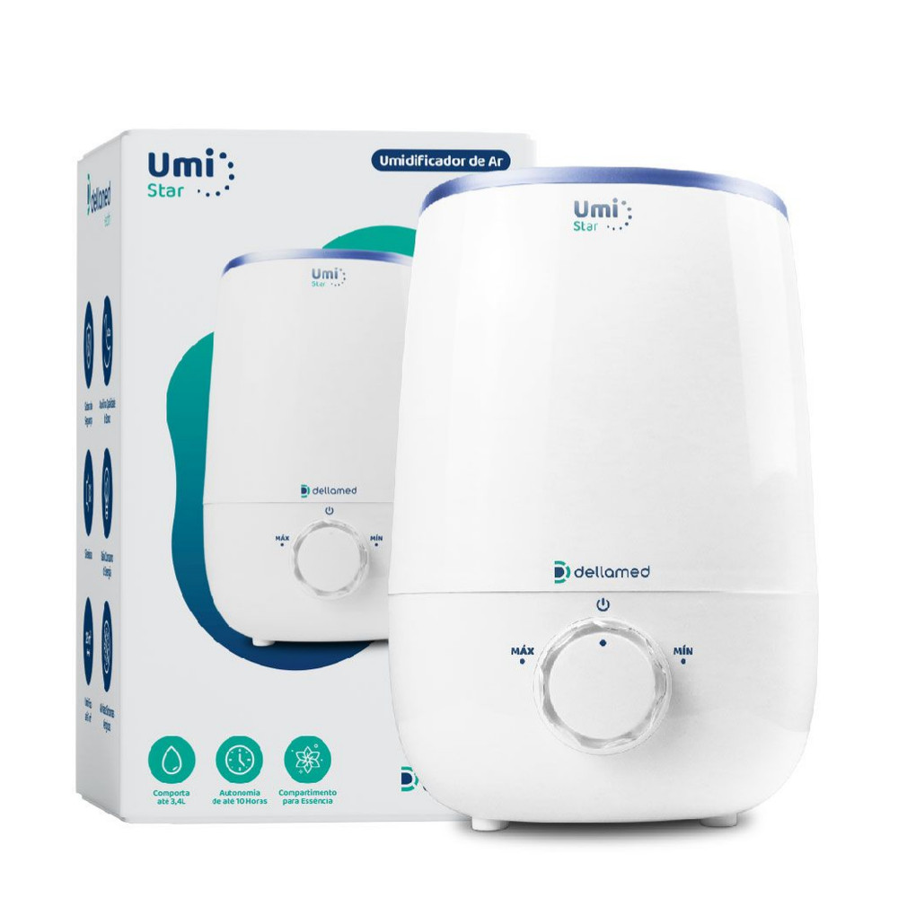 Umidificador de Ar Ultrassônico 3,4 Litros Umi Star Dellamed Bivolt em Oferta na Shopee