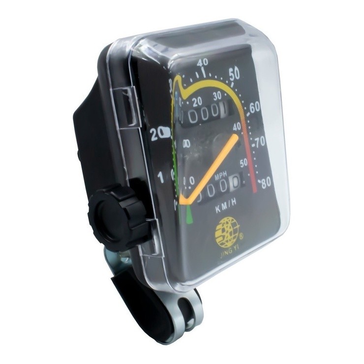 Velocímetro Analógico Quadrado Bicicleta Ponteiro 80km/h