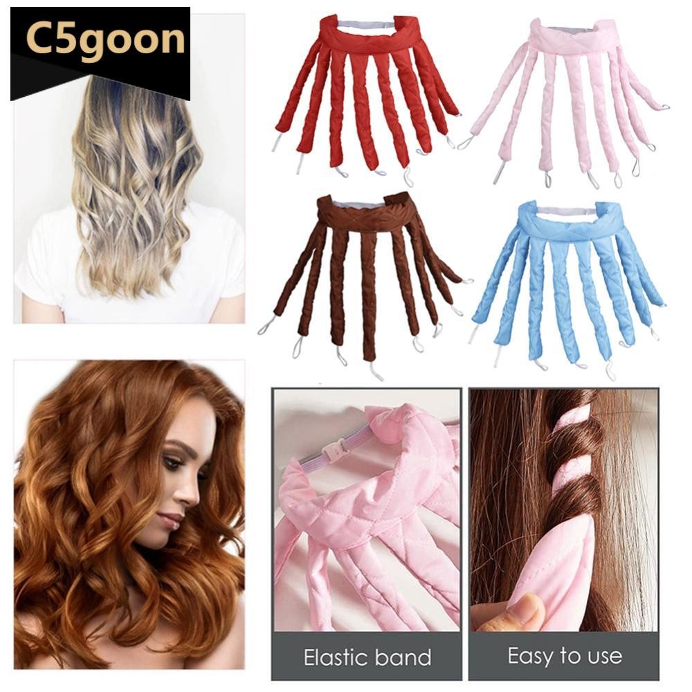C5GOON Modelador De Cabelo Preguiçoso Rolos Haste De Ondulação Sem Calor Polvo Sono Curling Vara Bandana Cachos Fita De 