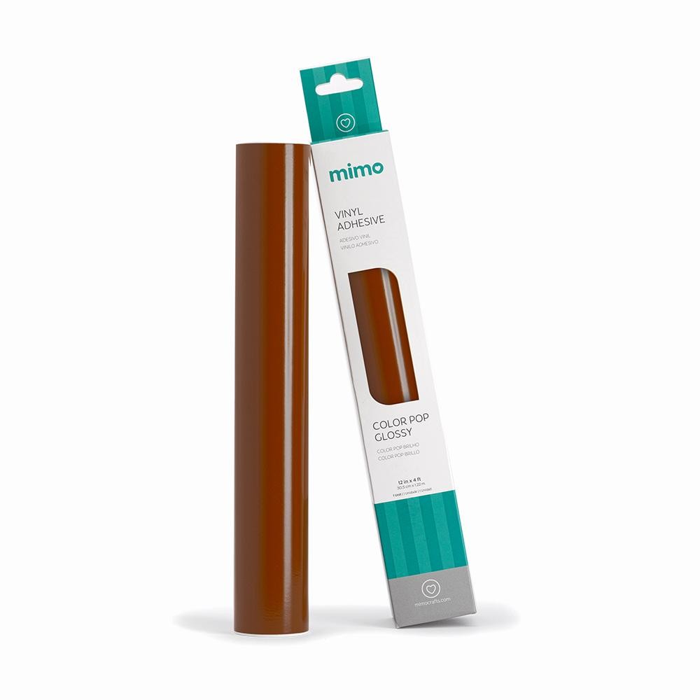 Adesivo Vinil Color Pop Brilho - Marrom - Mimo - 30,5 cm x 1,22 m - 1 Und