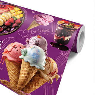 Papel de Parede Açaí & Sorvetes com Frutas e Delícias para Sorveteria Divertida em Oferta na Shopee