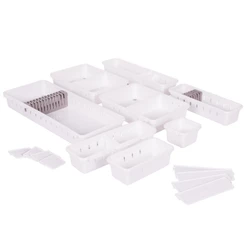 Kit Organizador de Gavetas e Armários 23 Peças