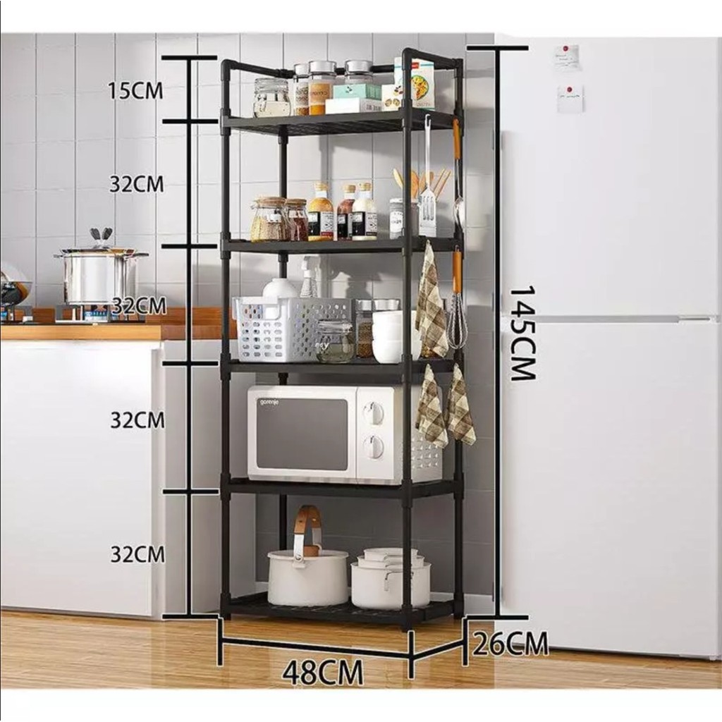 Estante Rack Prateleira Com 4 Ou 5 Andares Organizador Sapateira Para Cozinha Ou Banheiro Quarto Sala em Oferta na Shopee