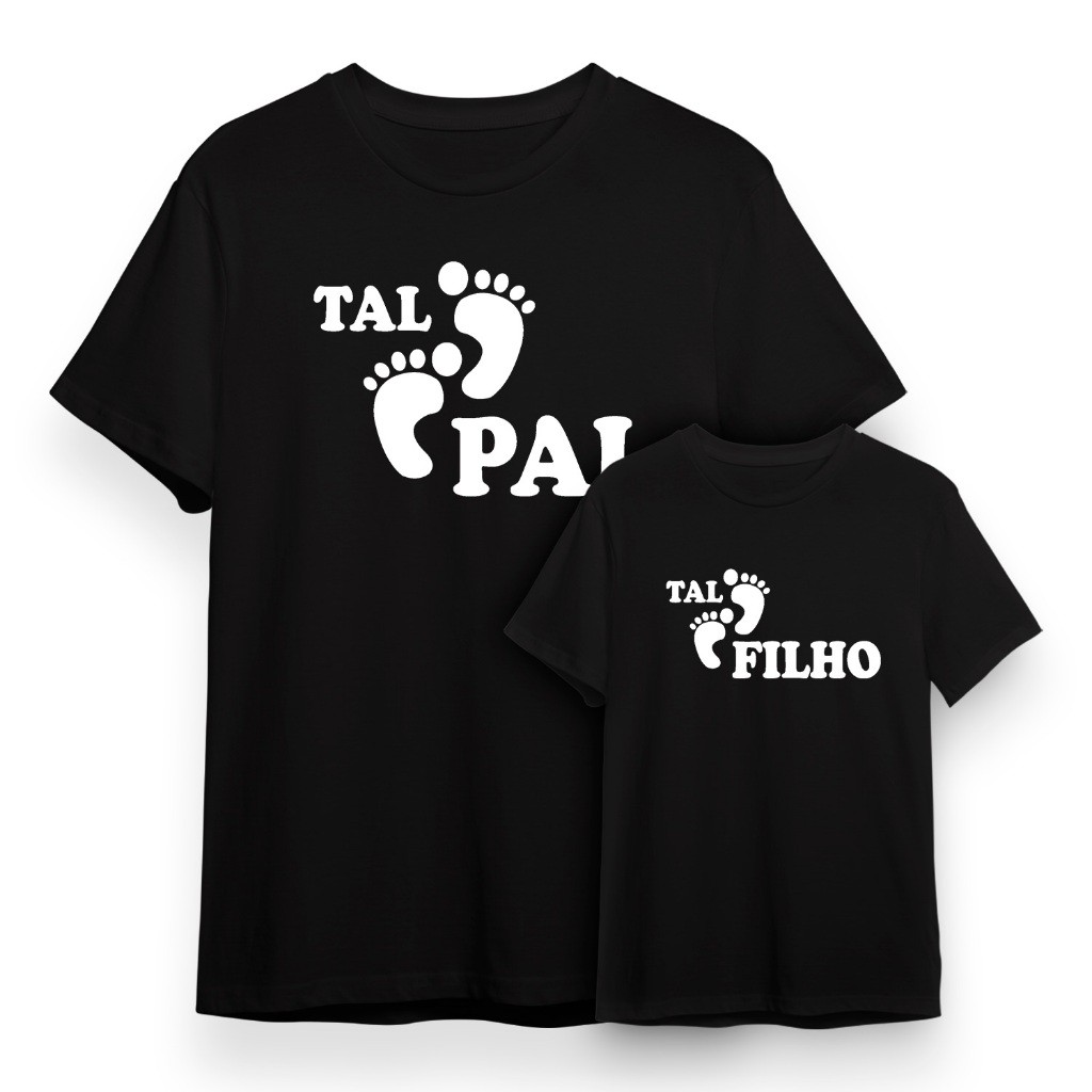 Kit 2 Camisetas Tal Pai Tal Filho Dia Dos Pais Camisa Plus Size Estampa DTF