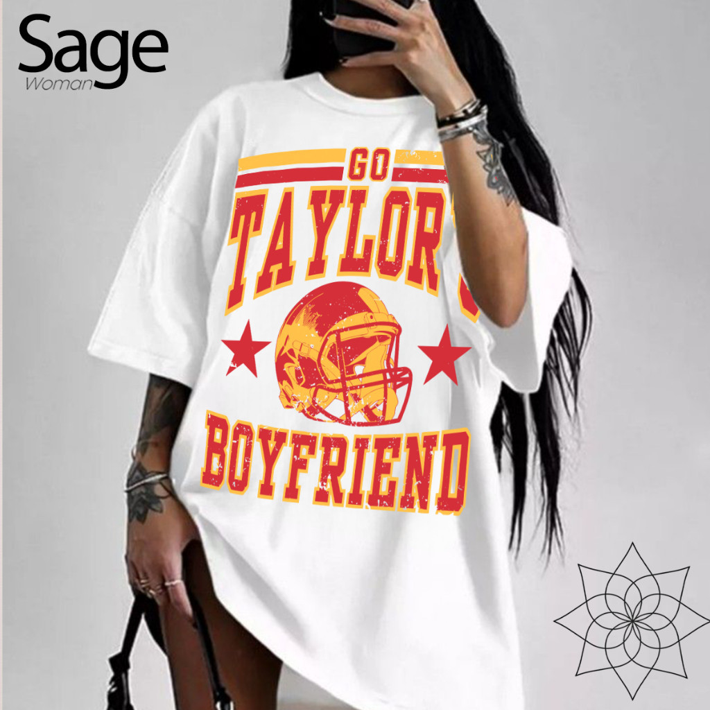 Camiseta 100% Algodão Taylor's Boyfriend Jogador Futebol Americano Taylor Swift
