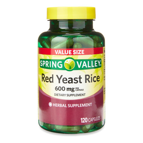 Red Yeast Rice 600 Mg Spring Valley 120 Cap Importado Usa