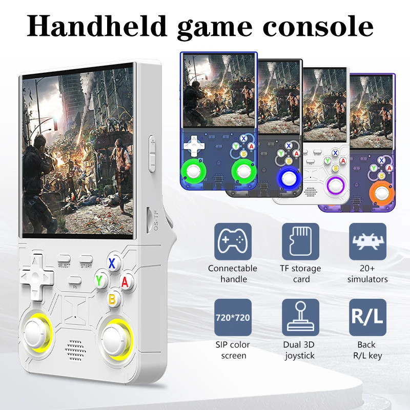 R36 Ultra Retro Handheld Console De Videogame Sistema Linux 4 Polegada Tela IPS R36S Portátil Bolso Leitor Vídeo 64GB Jo