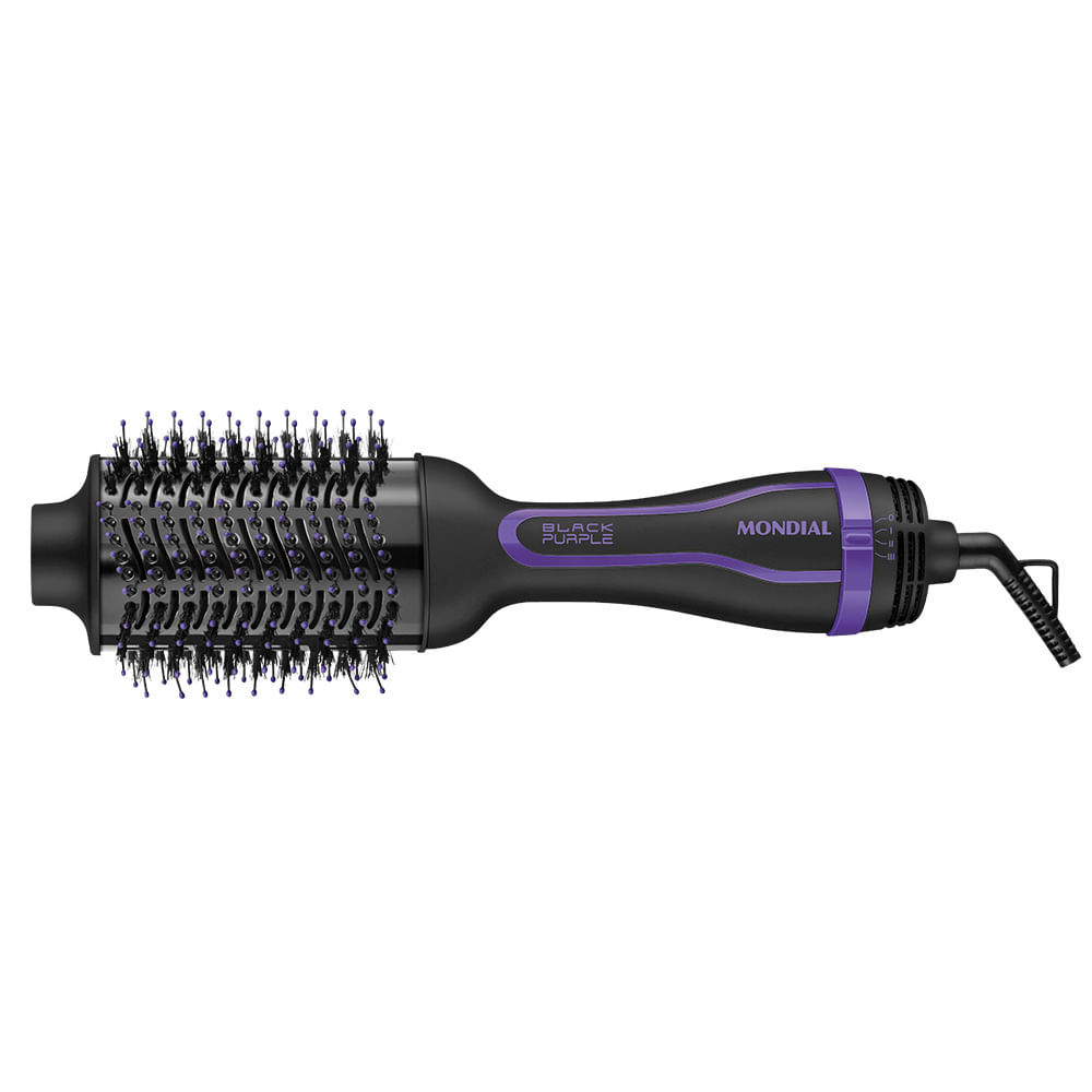 Escova Secadora Mondial Preto e Roxo 1200W ES-08 em Oferta na Shopee