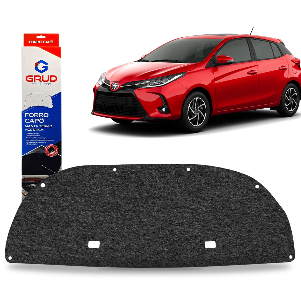 Manta Forro de Capô Protege Pintura Corolla Yaris 18 A 2025 Redução Barulho do Motor  Premium