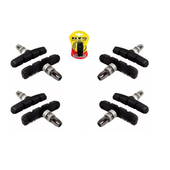 Kit 4 Pares Sapata Pastilha Gts V-brake Orbital 70mm Bike