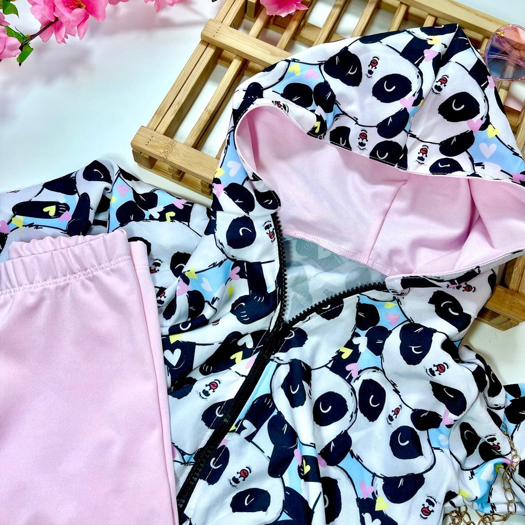 CONJUNTO Infantil menina Jaqueta + leggin Personagens