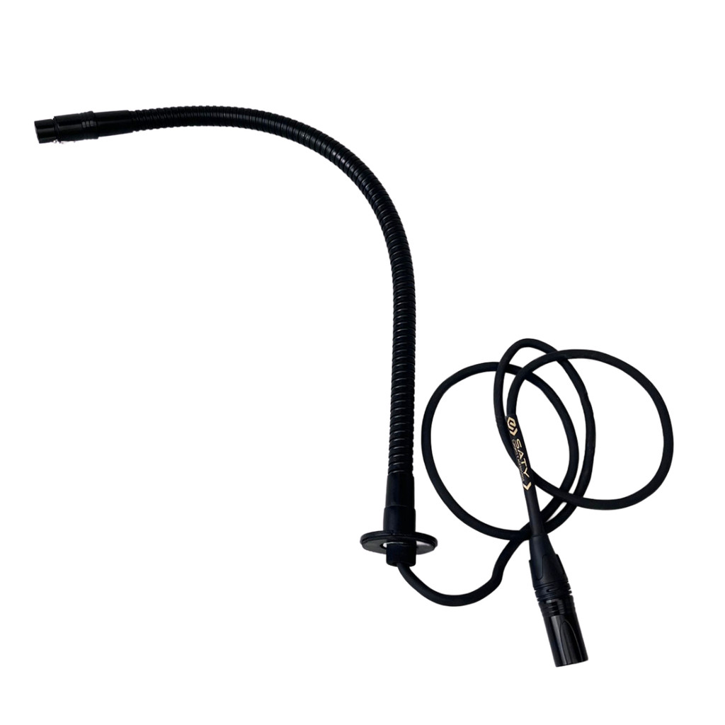 Suporte de Microfone Haste Flexível p/ Púlpito de Igreja e Auditório Saty HF04 com cabo XLR