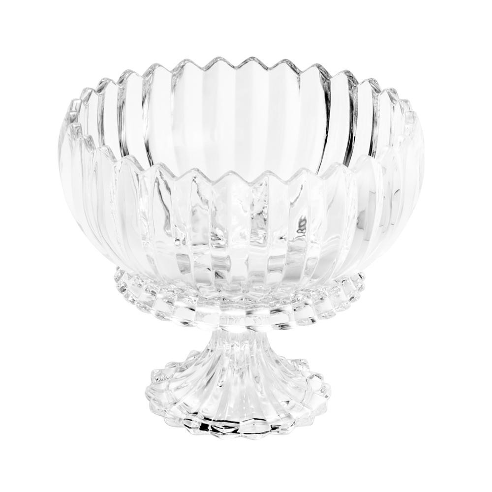 Centro de Mesa Cristal com Pé Geneva Wolff 24cm x 20cm em Oferta na Shopee