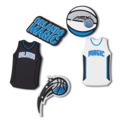 Jibbitz™ nba orlando magic pack com 5 unidades unico