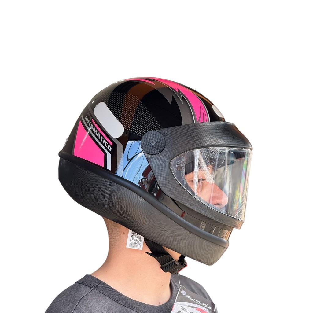 Capacete Fechado Automatic San Marino Ebf Moto Bolt Rosa
