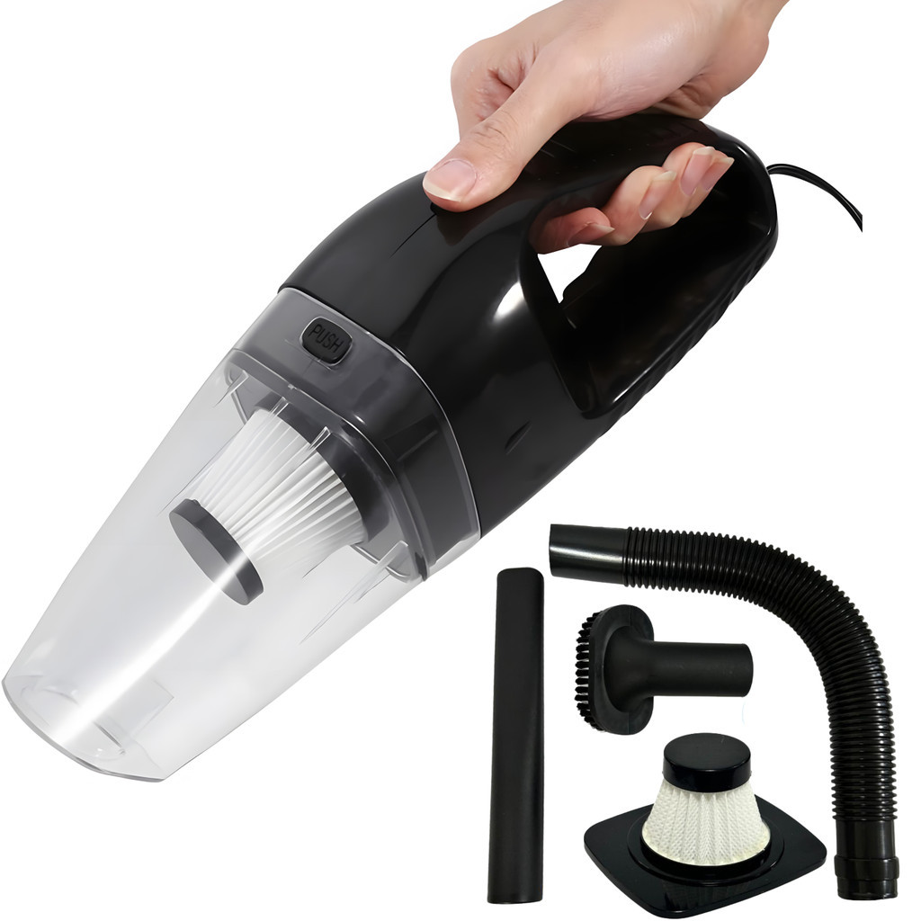 Aspirador de po para Carro Portatil 12v Com Fio Automotivo Elétrico Com Filtro Hepa Potente veicular