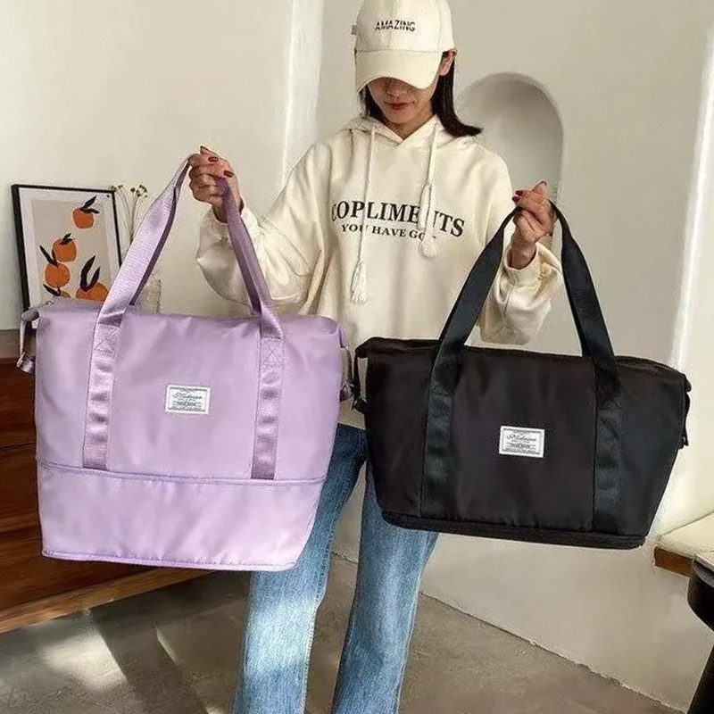 Bolsa de Viagem Feminina em Tecido Oxford Design Moderno Bolsas de Yoga para Meninas Bolsas de Ombro Esportivas de Grand