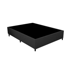 Base Box Casal Universal Gazin 138x188 Linho Chumbo Firme Durável Conforto e Elegância ao Quarto
