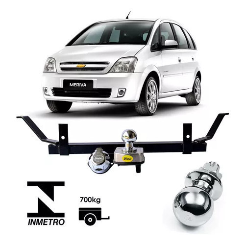 Engate Reboque GM Meriva 2003 2004 2005 2006 2007 2008 2009 2010 2011 2012 700kg tOP