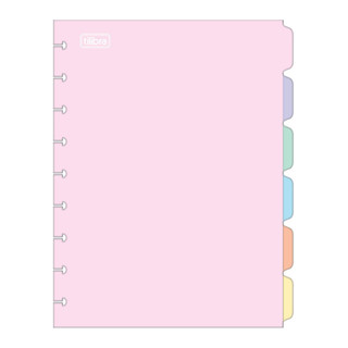 Divisória colorida colegial Tilidisco 6 projeções 342084 Tilibra em Oferta na Shopee