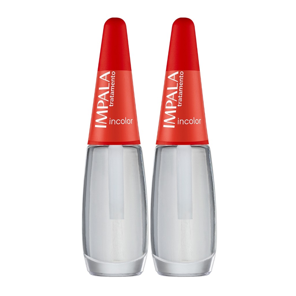 Kit 2 Esmaltes Impala Tratamento Incolor Unhas Manicure em Oferta na Shopee