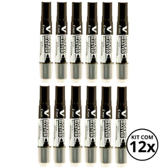 Caixa com 12 Marcadores para Quadro Branco PILOT COR:PRETO
