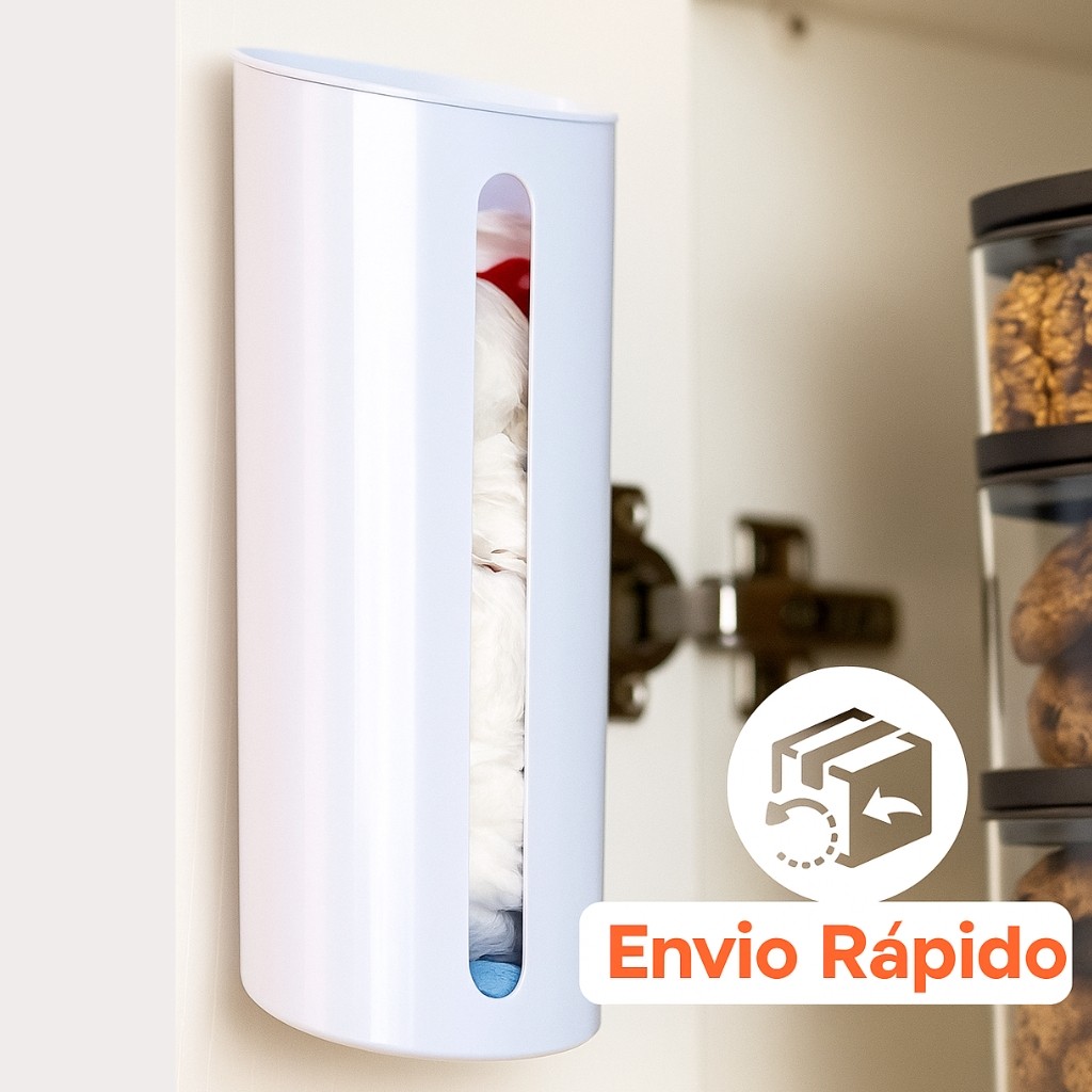 Porta Sacola Dispenser de Parede Puxa Saco Envio Rápido