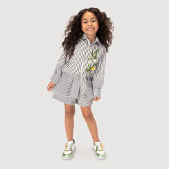 Camisa Manga Longa Listras Infantil Feminina Lilica Ripilica