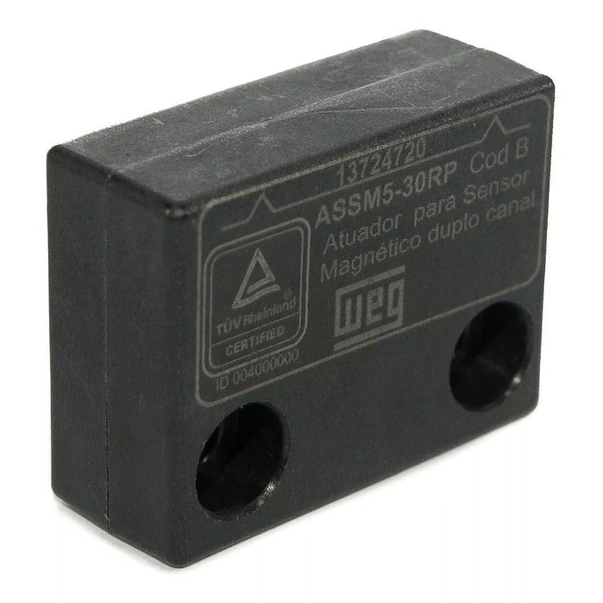 Atuador Magnético de Segurança WEG ASSM5-30RP NR12 Para Sensor Magnético WEG SSM5-30R1P2A