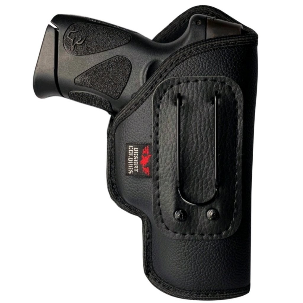 Coldre Velado (Sem Aba) Dissimulado Premium Para Pist. Springfield HellCat 9mm Em Neoprene e Couro  P.U Desert Coldres