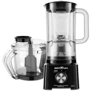 MINI PROCESSADOR LIQUIDIFICADOR BRITANIA 300W PRETO 220V