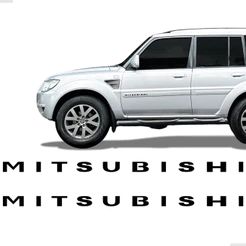 Par De Adesivos Mitsubishi Friso Lateral Para Pajero Tr4
