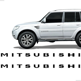 Par Adesivos Mitsubishi Preto Friso Lateral Para Pajero Tr4 em Oferta na Shopee