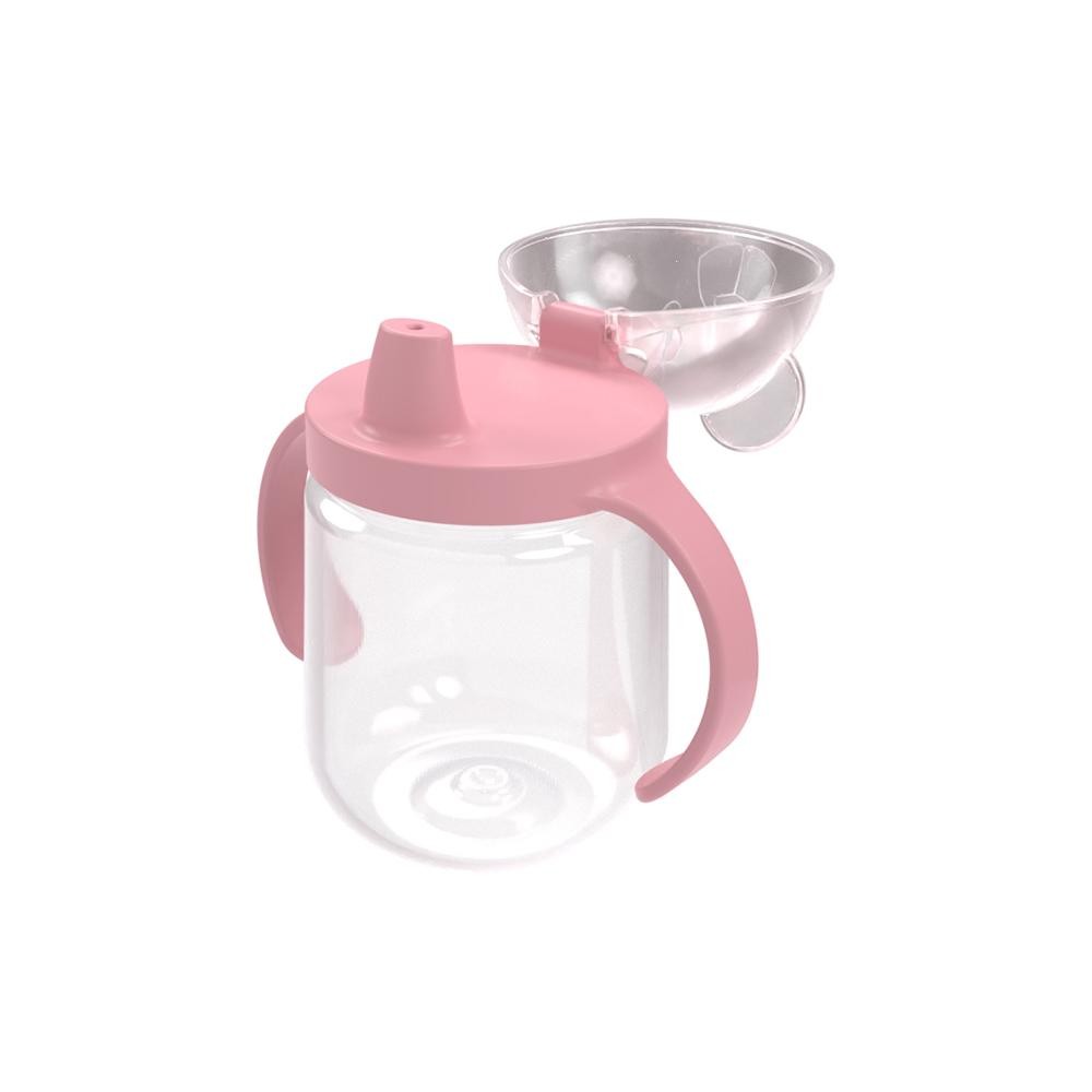 Caneca de Treinamento com Bico 260 ml Bear Rosa Plasútil - Mom & Baby