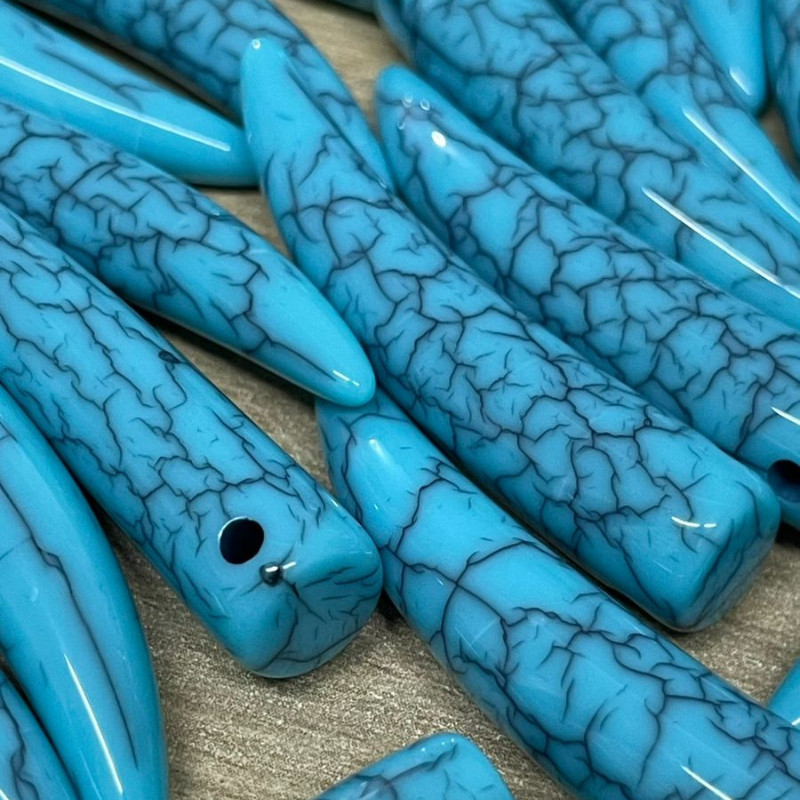 Dente De Tigre Howlita Passante Turquesa 10/20 Pçs 45mm Para Artesanto e Bijuteria em Oferta na Shopee