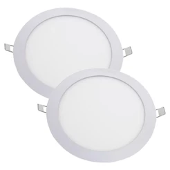 Kit 2 Luminária Plafon LED Redondo Embutir 18W 4000K (520,0042) - Noll LED