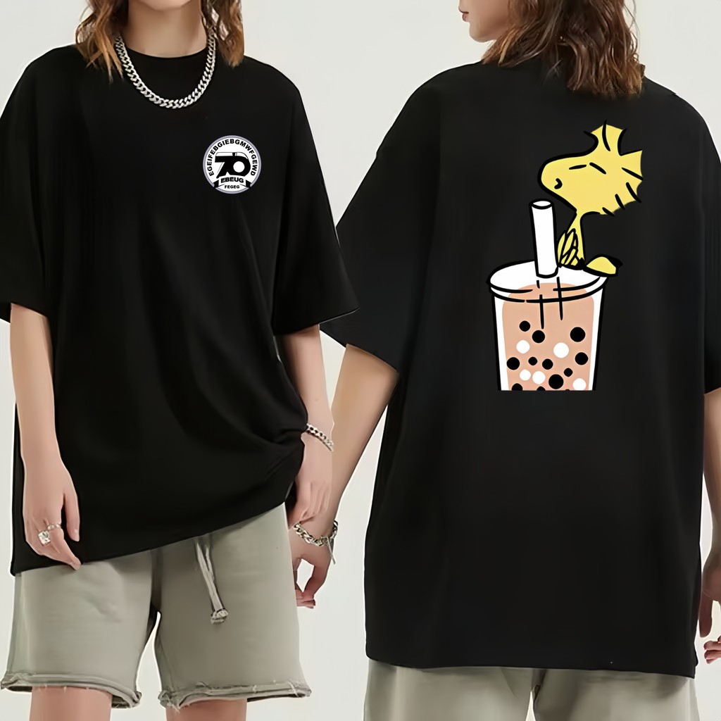 [Camiseta Premium em Algodão Puro]SISI Camiseta Snoopy Oversized Feminina 100% Algodão feminina t shirt