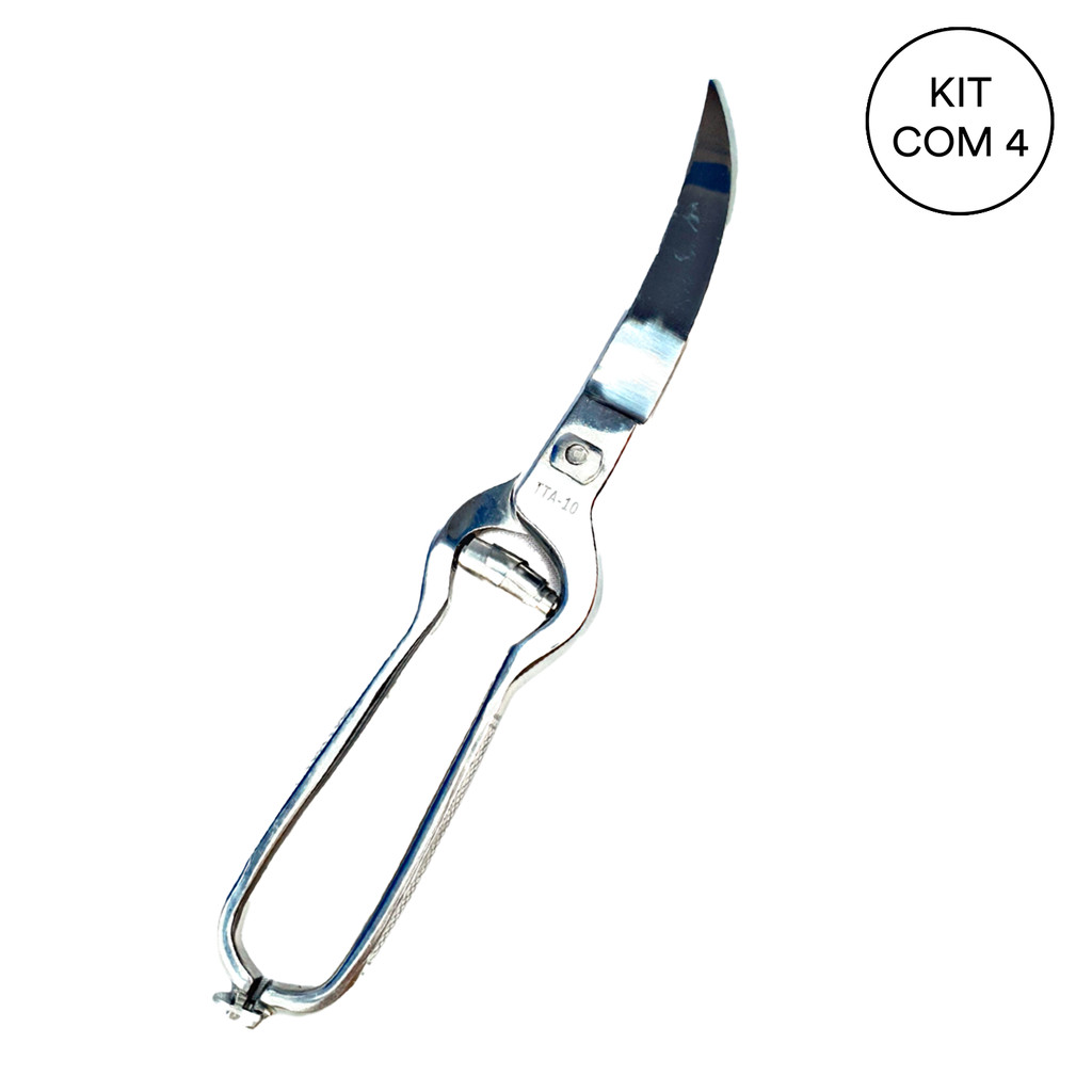 Kit 4 Tesoura Forjada Para Trinchar Com Mola 25 Cm NYBC
