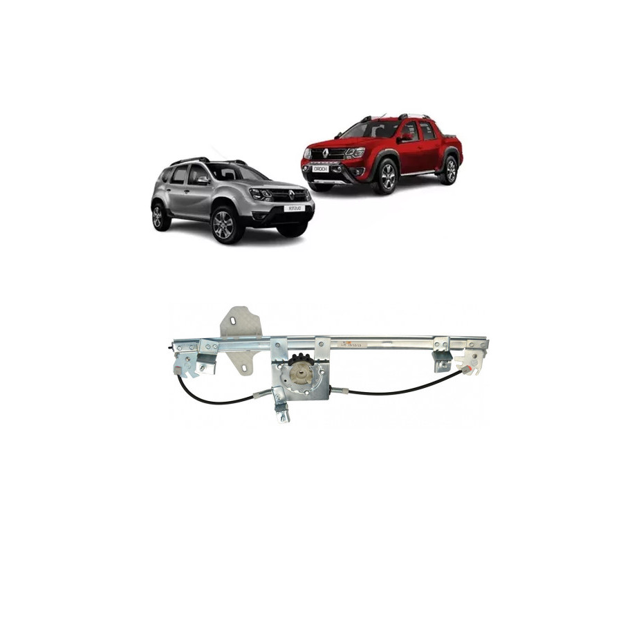 MÁQUINA VIDRO ELÉTRICO DIANTEIRA RENAULT DUSTER OROCH P/ MOTOR ORIGINAL