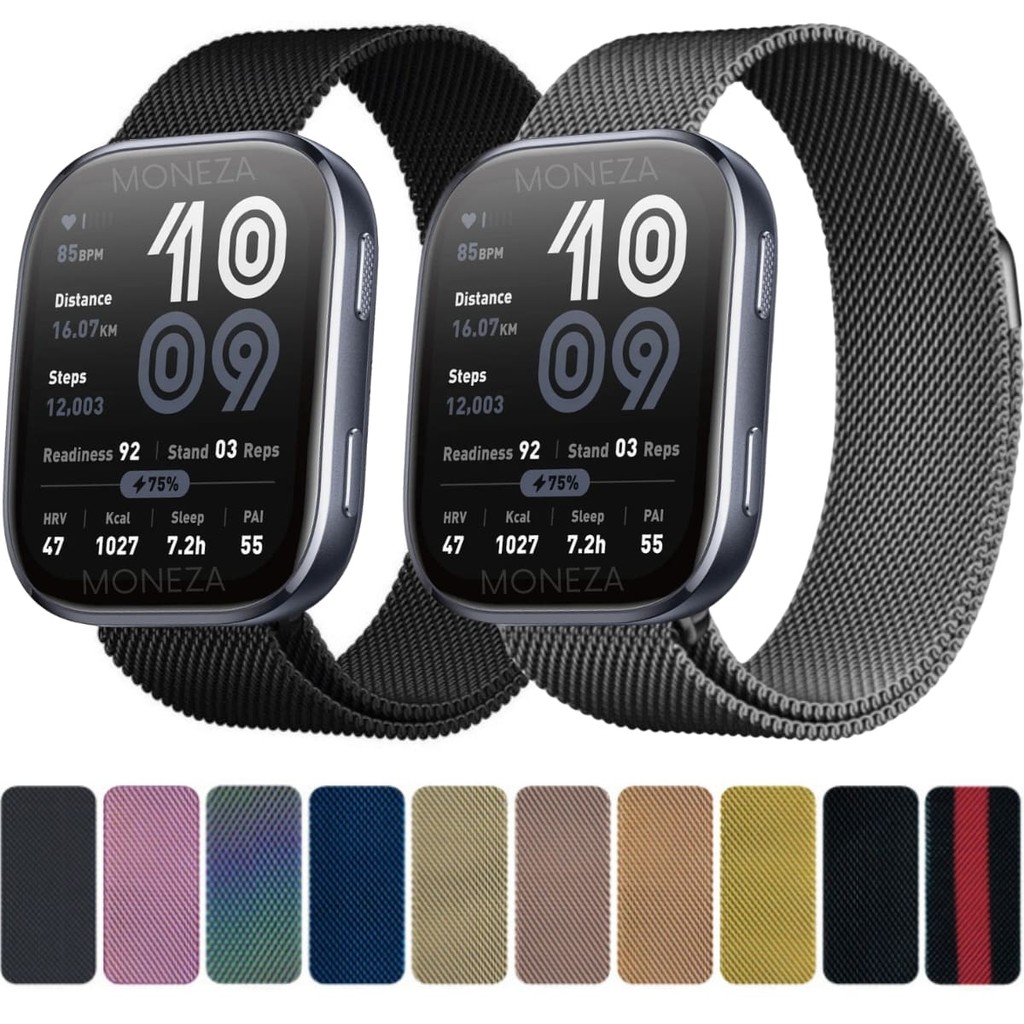 Pulseira Aço Para Amazfit Bip 6 A2435 Pulseira Para Amazfit Bip 6 A2435 Pulseira Com Fecho Magnético em Oferta na Shopee