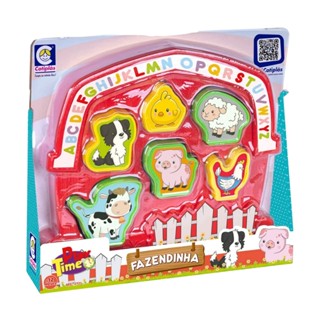 Brinquedo Infantil Educativo Play Time Fazendinha Cotiplás - 2721 em Oferta na Shopee
