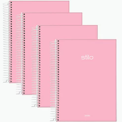 Caderno Universitário 1 Matéria 80F Rosa Pastel – 4 Unidades
