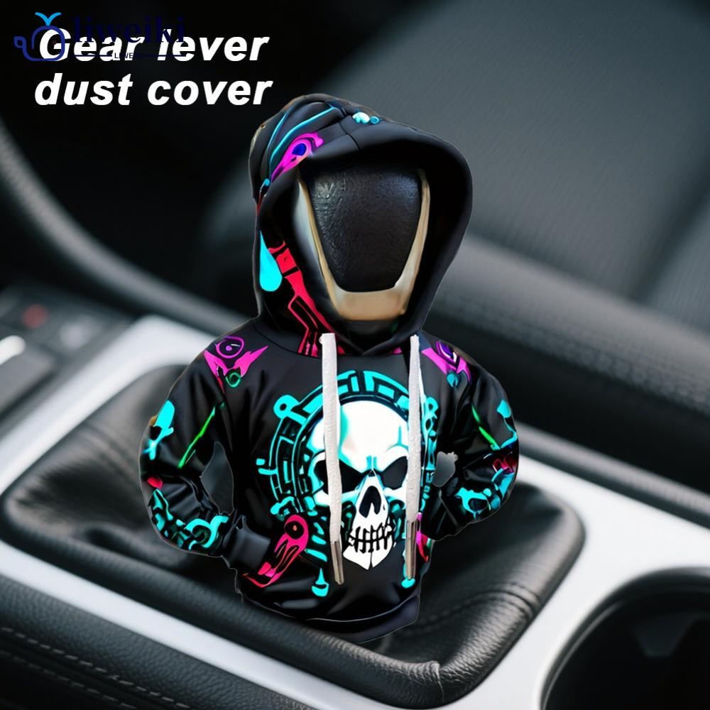 LIWEIKI Criativo Crânio Alavanca De Engrenagem Do Carro Com Capuz Roupas Capa Pequeno Hoodie Interior Mudança S1U1