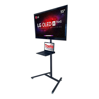 Pedestal Para Tv E Notebook Com Rodinhas Suporte Chão Rodizio