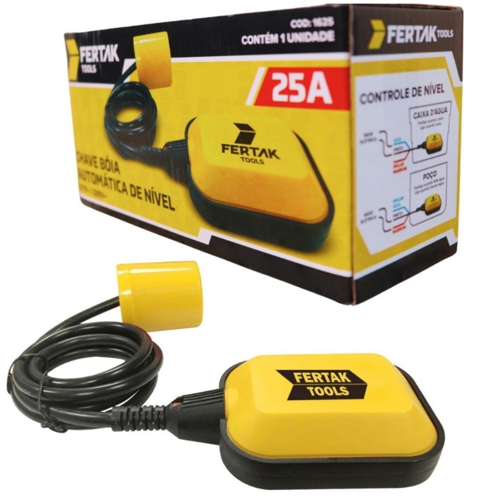 Boia Elétrica Automática Inteligente Reguladora de Nível de Caixa de Água ou Poço 25a Bivolt em Oferta na Shopee