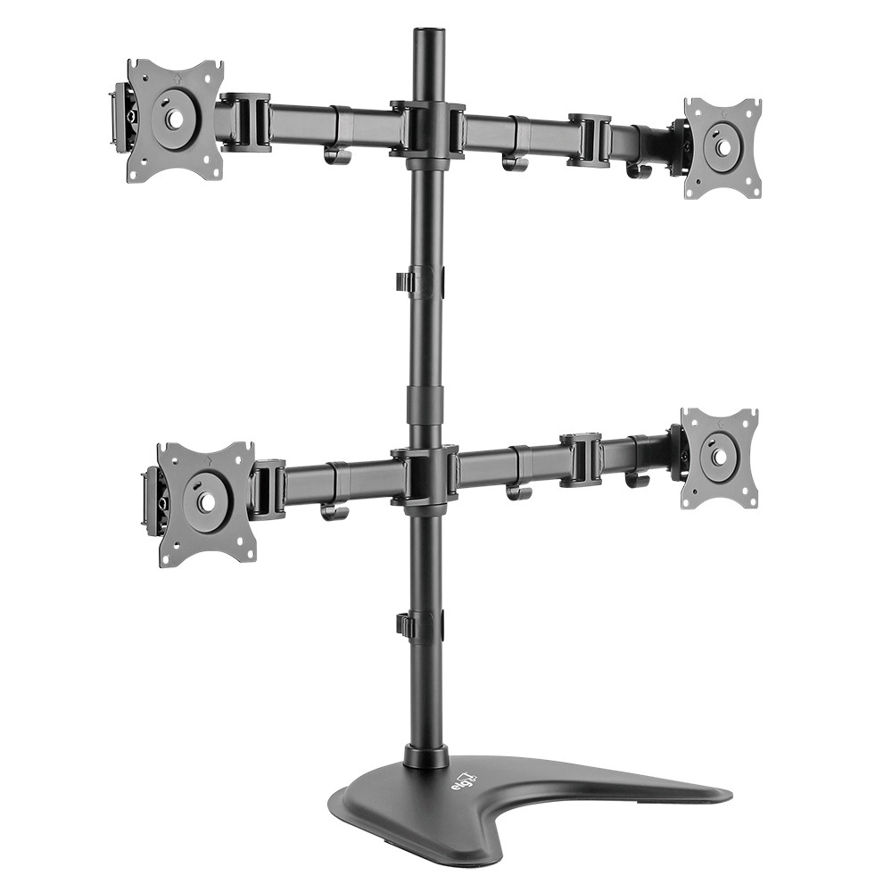 Suporte Ergonômico Articulado de Mesa, 4 Monitores 15" a 27", 8kg por Monitor, Preto, T160ND4, ELG