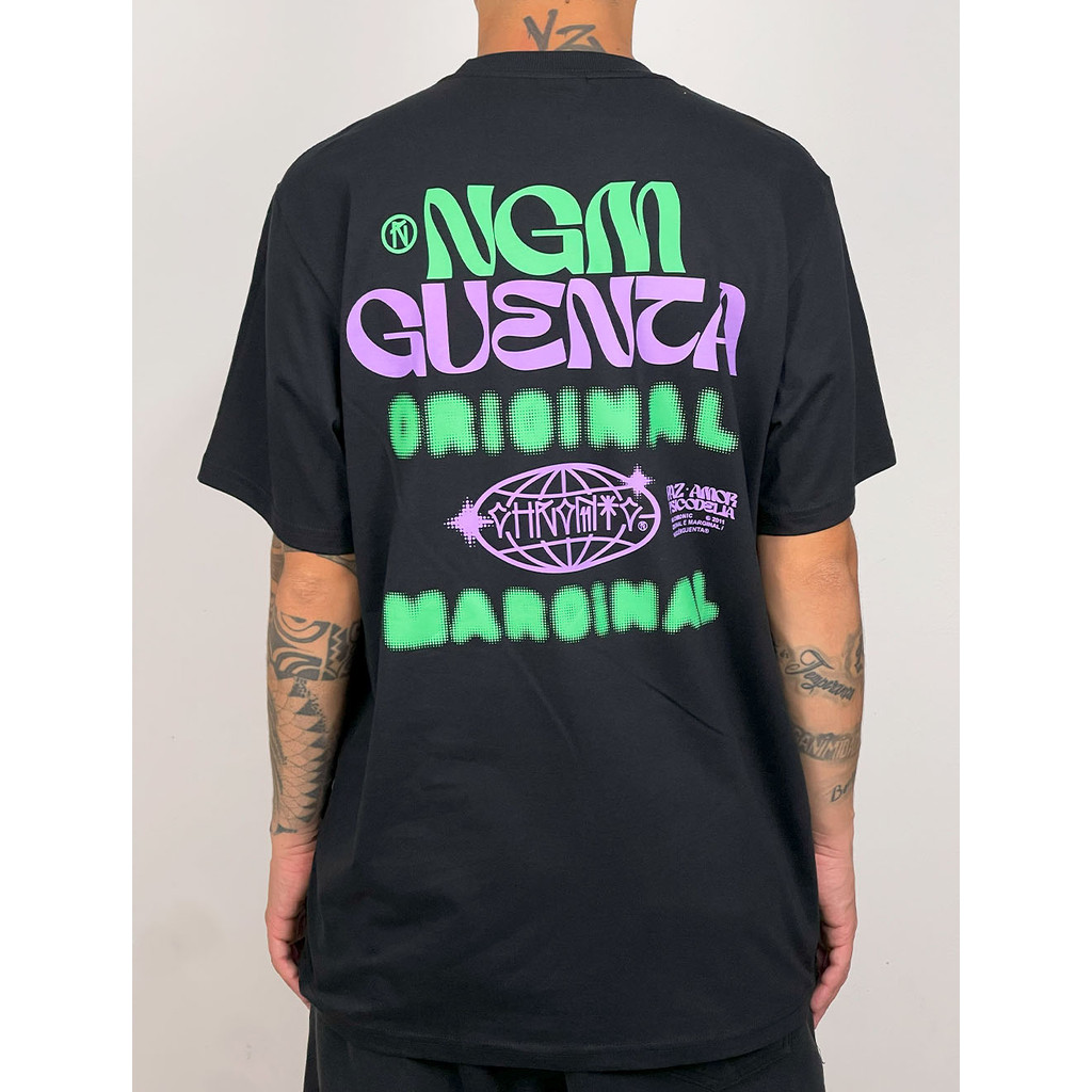 Camiseta Chronic Paz, Amor e Psicodelia Focus NG - Preta
