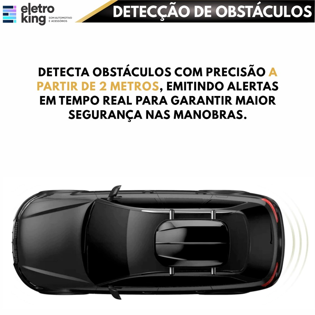 Detalhes do Sensor De Estacionamento Traseiro  Automotivo Universal 18mm Vipertron Linha Pro Slim