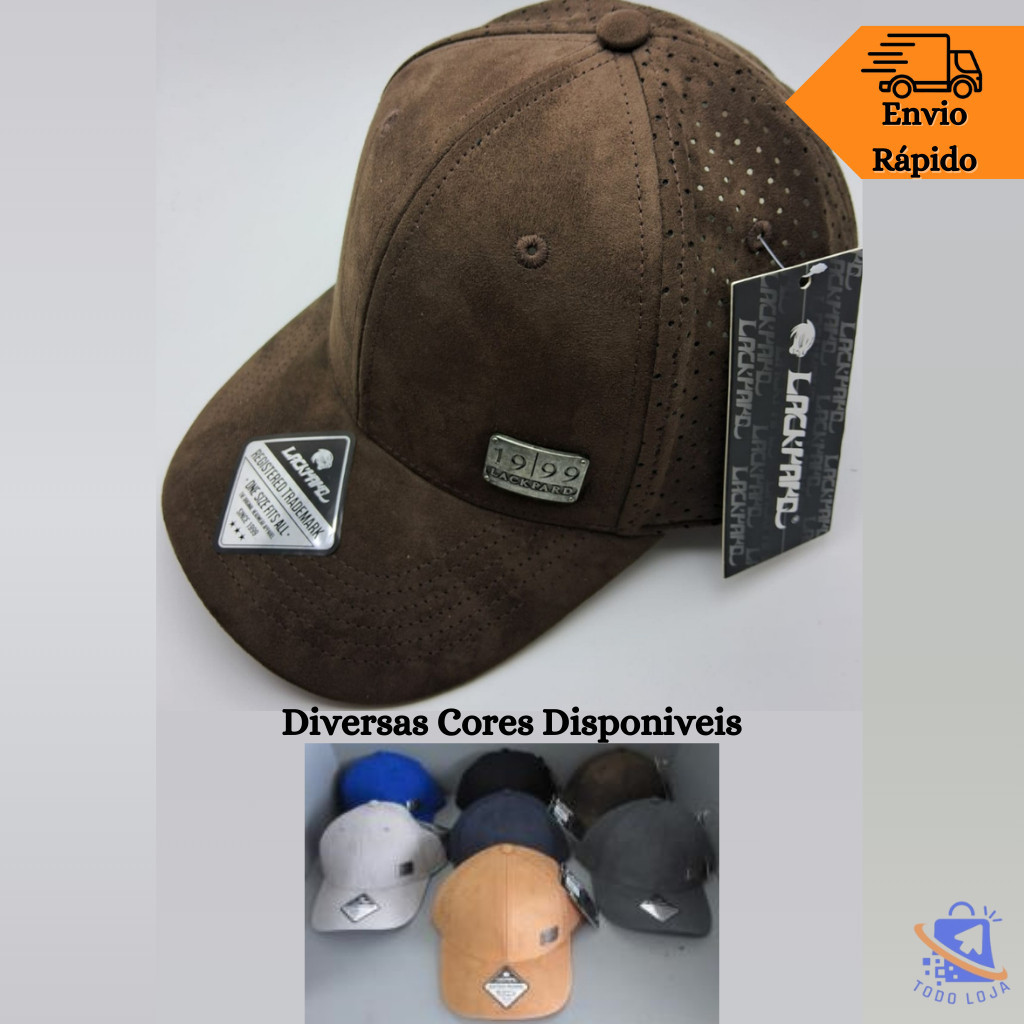 Boné Aba Curva Furadinho LACKPARD Original Regulagem Metal Unissex JF-S124 em Oferta na Shopee